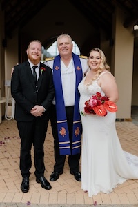 Wedding ceremony by Dr. Gerrit Rademeyer in Cape Agulhas