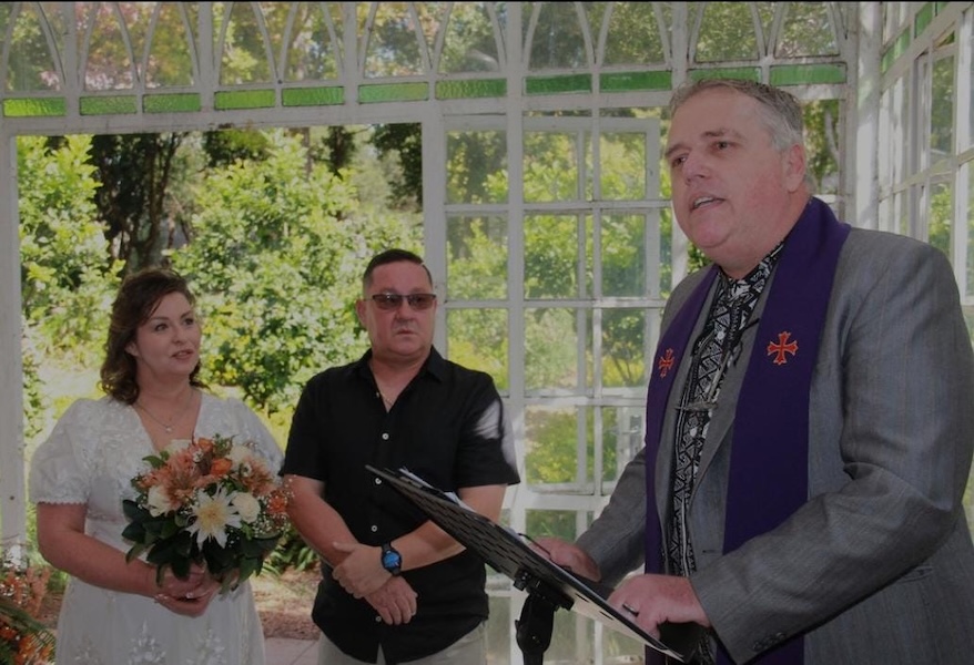 Wedding ceremony by Dr. Gerrit Rademeyer in Cape Agulhas