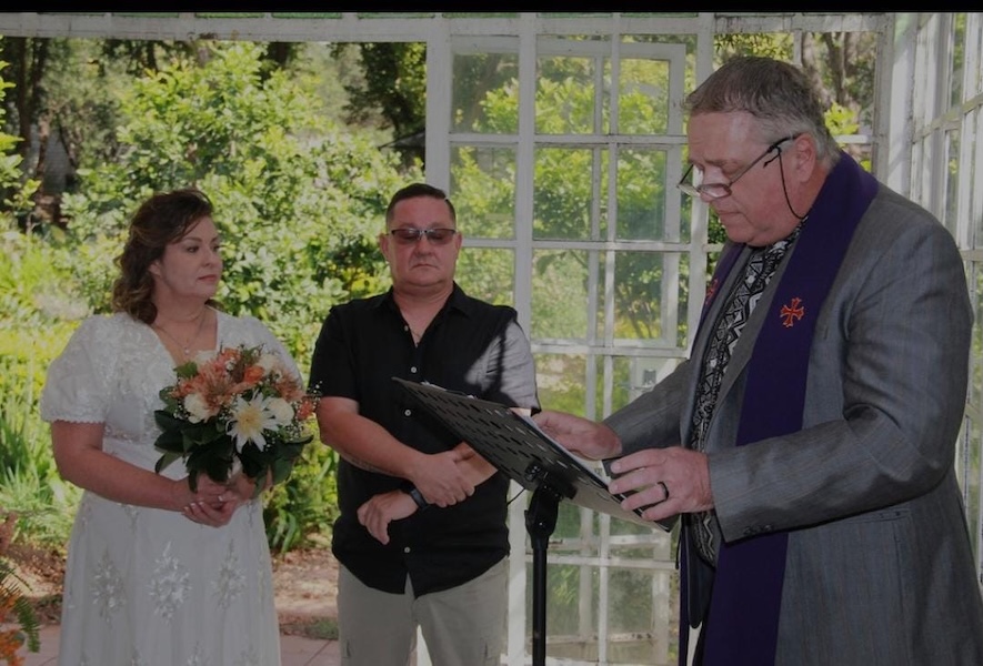 Wedding ceremony by Dr. Gerrit Rademeyer in Cape Agulhas