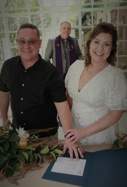 Wedding ceremony by Dr. Gerrit Rademeyer in Cape Agulhas